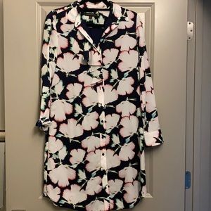Banana Republic floral button down shirt dress - S
